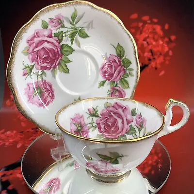 Buy Royal Standard Orleans Rose Vintage Bone China Teacup Saucer Cabbage UK Tea BX13 • 23.14£