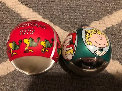 Buy Vintage Peanuts Hallmark Ornament, Mirror Ball, 1993, Snoopy Linus, Sally, Lucy • 19.46£