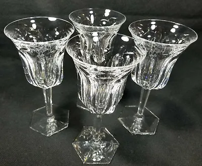 Buy Baccarat Crystal Malmaison Water Globets 7 1/2  Signed Set Of 4pc • 615.70£
