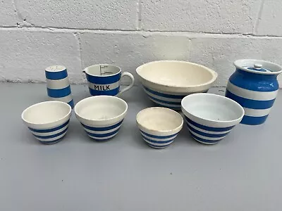 Buy Collection Of Vintage Tg Green Cornishware Pieces Inc Bowls Etc • 39.99£
