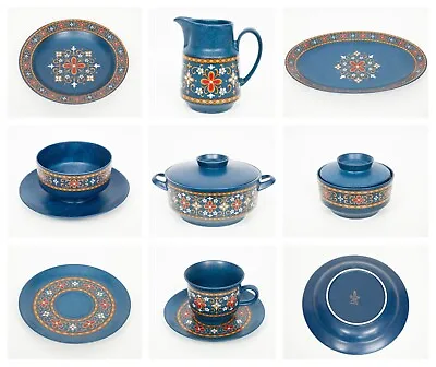Buy Winterling Bavaria Schwarzenbach Blue Casserole Tea Cup Saucer Plate Platter 60s • 12.99£