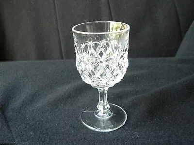 Buy Regal Block  Wine Glass Clear Co-Operative Flint Glass #190  EAPG • 7.69£