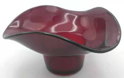 Buy Vintage 1970s Art Glass Ruby Red Flower Vase Glass Clean Cheap Free PNP UK ⭐⭐⭐⭐ • 10.99£