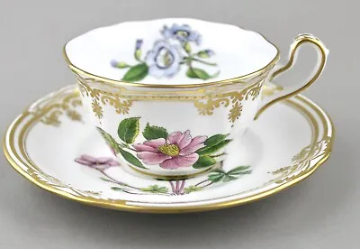 Buy Spode Fine Bone China England Stafford Flowers Tea Cup & Saucer Y8519 Flaw • 75£