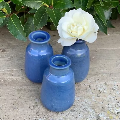 Buy Antique Blue Glaze Ronuk Stoneware Pots Rustic Kitchen Farmhouse Miniature Vases • 20.99£