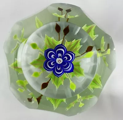 Buy Caithness Blue Sapphire Star Art Glass Paperweight With Box SB15 • 142.26£