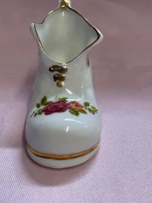 Buy Cottage Rose Bone China England Boot Shoe Ornament / Vase ✅ 1110 • 14.99£