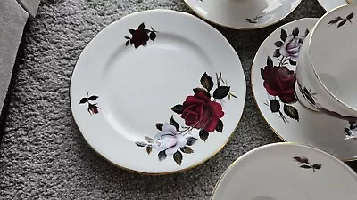 Buy Colcough 11 Piece Red Rose Chine Set • 35£