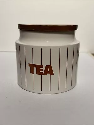 Buy Hornsea  Brown Stripe  Tea Canister 1970 Retro Vintage • 6£
