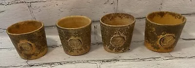 Buy VTG Set Made In Wales Conwy Pottery Votive Candle Holders Double Wheat Leaf-4 • 18.25£