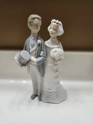 Buy Vintage Lladro WEDDING COUPLE Figurine Porcelain Bride & Groom SPAIN Statue • 66.25£