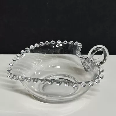 Buy Vintage Imperial Glass Candlewick Small 6  Handled Heart Bowl Clear 400 40H • 10.76£