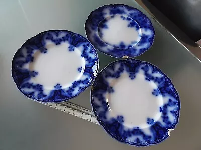 Buy Antique Alfred Meakin Blue And White 2oxford 1devon Plates Flow Blue Damaged  • 14.99£