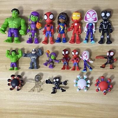 Buy Lot Marvel Spidey & His Amazing Friends Hulk Goblin Trace-E Ghost Spider Figures • 5.69£