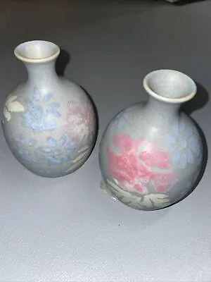 Buy X2 Conwy Studio Pottery Small Bud Vase Designed By Carol Wynne Morris Flora VTG • 18£