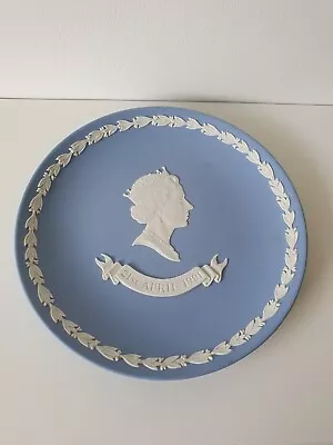 Buy Wedgewood Blue Jasperware Queen 65th Birthday Plate • 10£