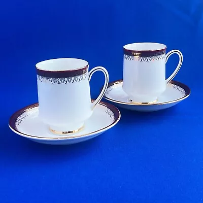 Buy Set Of 2 Royal Albert Paragon HOLYROOD Coffee Cups / Cans & Saucers Bone China • 10£