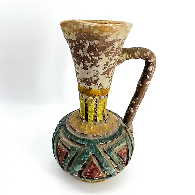 Buy Vtg Mid-century Italian Raymor Bitossi Lava Decorative Art Pottery Pitcher Vase • 62.72£