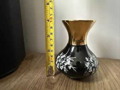 Buy 24K Gold And Kiln Fired  Vase Prinknash Pottery Gloucester  Made In England  4   • 0.01£
