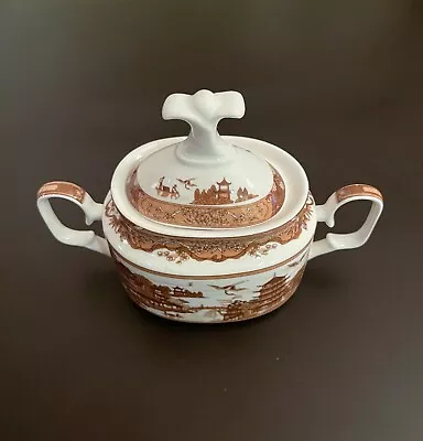 Buy Gracie China Brown Willow Pattern Sugar Bowl, Elegant Addition To Your Tableware • 24.33£