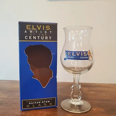 Buy Elvis Presley Artist Of The Century Guitar Stem Commemorative Glassware NIB • 10.89£