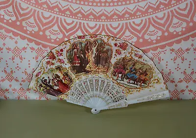 Buy Vintage Spanish Fabric Folding Fan • 12£