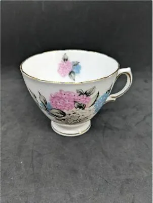 Buy Bone China Teacup Royal Vale Made In England Blue White Pink Flowers • 5.67£
