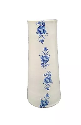Buy Karin Eriksson Vase Swedish Art Pottery White With Blue Roses 10.5  • 33.15£