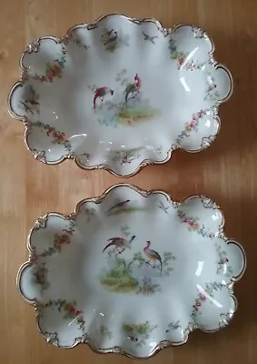 Buy George Jones Crescent China Dishes Birds Of Paradise. 1893 To 1921. • 105£