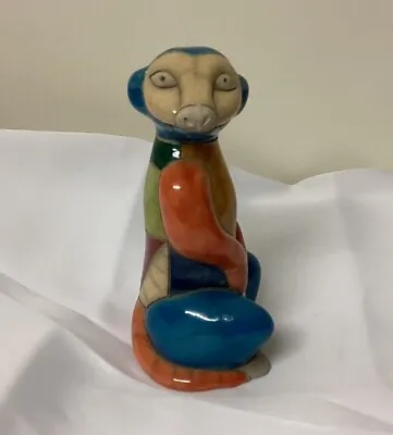 Buy Raku Studio Pottery South Africa Handmade Small Meerkat Figurine Signed 3ins • 6.50£