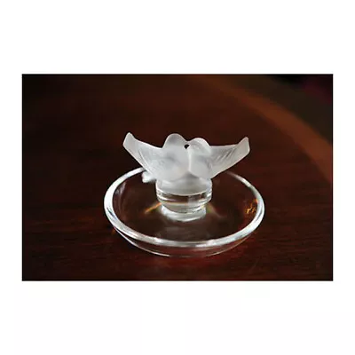 Buy GENUINE Lalique Two Lovebirds Kissing Small Bowl Clear Crystal Sculpture 1070600 • 350£