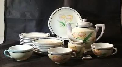 Buy Vintage China Made In Japan Children's Dishes Tea Set Tulip • 15.17£