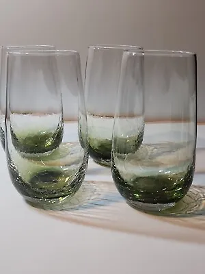 Buy Ikea Crackle Glass Drinking Water Cocktail Discontinued Green Set Of 4 • 27.40£