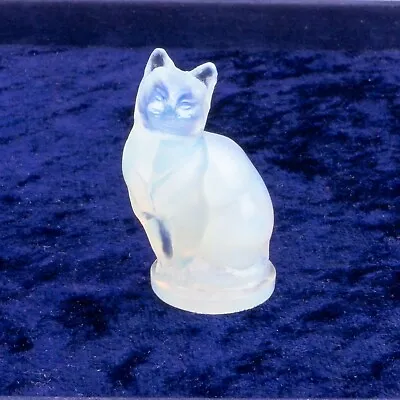 Buy Antique French Sabino Glass Cat - Miniature Opalescent Glass Cat Figure • 34.99£