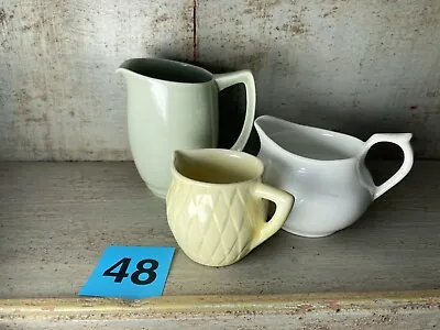 Buy Vintage Branksome China Milk Jug Midcentury  Mint Green With 2 Other Small Jugs • 21£