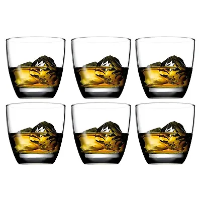 Buy Pasabahce Lyric Traditional Set Of 6 Tumbler Whisky Drinking Glasses Gift 370ml • 10.99£