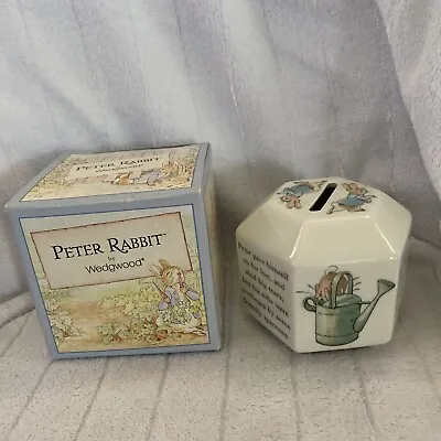 Buy Collectable Peter Rabbit Hexagonal Wedgewood Money Box 1992 • 7.50£