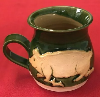 Buy Vintage Welsh Pottery Mug Pigs Piglets Embossed Farm Animals Made Wales  • 12.99£