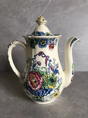 Buy Vintage Masons TeaPot Strathmore Design Coffee Pot Floral • 22£
