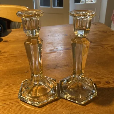 Buy Pair Vintage Crystal Candle Holders • 35.95£