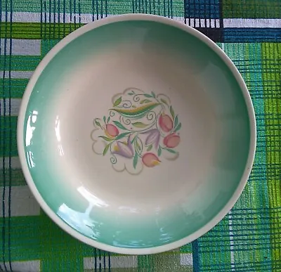 Buy Vintage Susie Cooper Burslem Green Dresden Sprays Dessert Dish Shallow Bowl 19cm • 4.99£