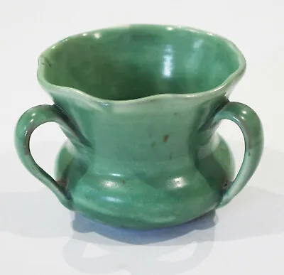 Buy Arts & Crafts CH Brannam Barnstaple Pottery Three Handled Green Vase  • 14.95£