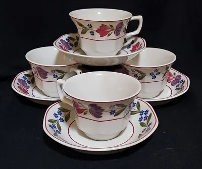 Buy 4 Adams Old Colonial Tea Cup & Saucers, No Signs Of Usage. • 14£