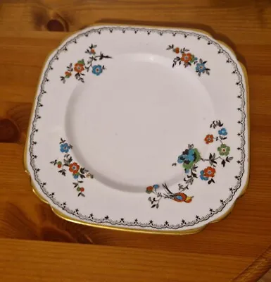 Buy Vintage Tuscan China Square Plate Side Plate Floral Bird Design  • 11£