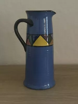 Buy Watcombe Torquay Pottery Blue Jug Modern Colours 8 Inches High • 10£