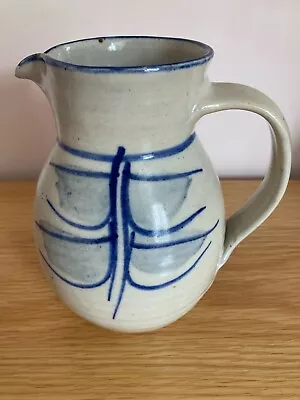 Buy Retro MCM Scottish Stoneware Studio Pottery Jug - Grey / Blue David Heminsley • 25£
