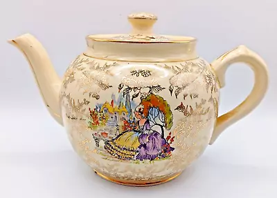 Buy Sadler Pottery Crinoline Lady & Cottage Teapot • 4.99£