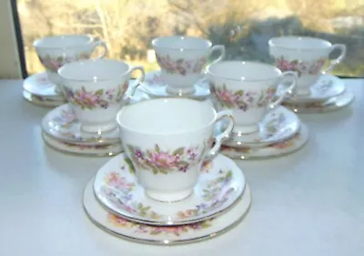 Buy Colclough Fine English Bone China Wayside Pattern 18pc Cups Saucers Plates • 38£
