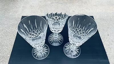 Buy 3 GALWAY CLIFDEN CUT Crystal ￼Water Wine ￼GOBLETS Glasses, ￼ 7 5/8  • 24.60£