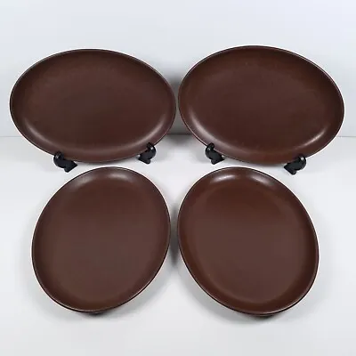 Buy Denby Langley Mayflower Oval Steak Plates Platters 11  Brown Stoneware Set Of 4 • 39.19£